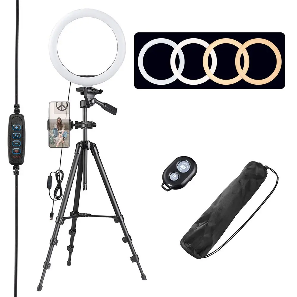 Yescom 10" Ring Light W/ Stand Angeleye Photo Video Social Lighting 1