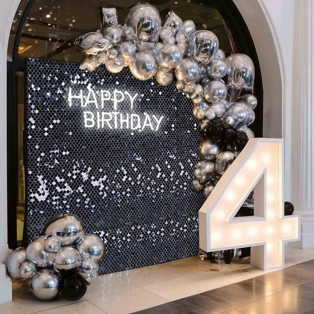 Yescom Scallop Sequin Shimmer Wall Backdrop Color Options 1