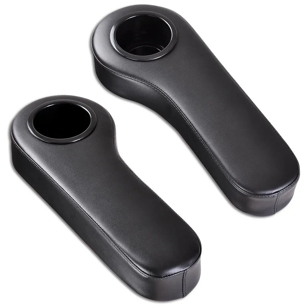 Yescom 2Pcs Universal Armrests W/ Cup Holder For Golf Cart Rear Seats 1