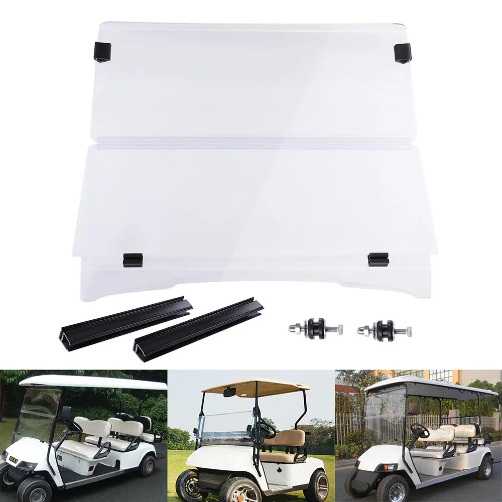 Yescom Golf Clear Windshield Fold Down Acrylic For Ezgo Txt 1995-2013 1