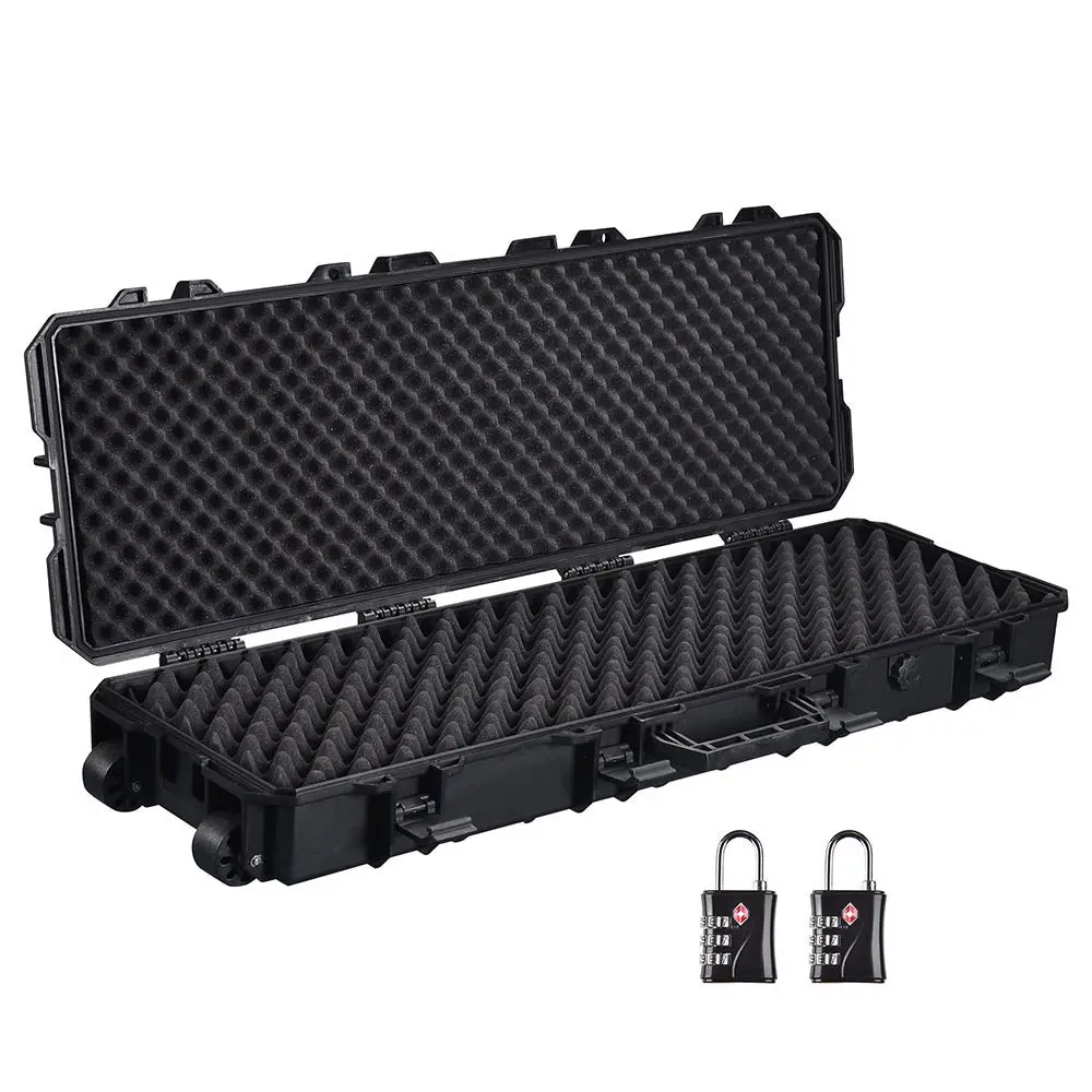 Yescom 53" Rolling Rifle Case With Tsa Padlock Foam Ip67 1