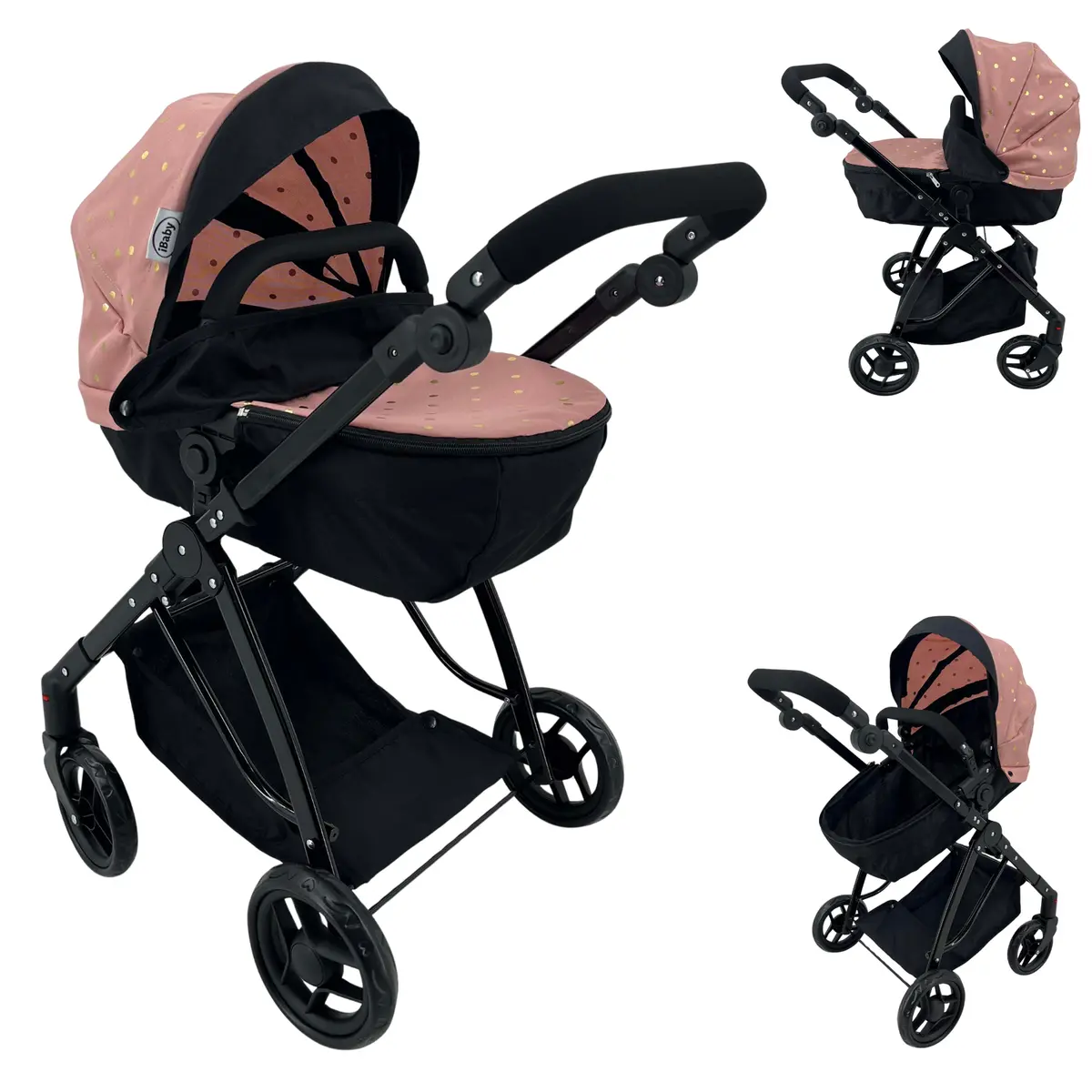 Carriolita De Juguete Para Muñecas Plegable Con Bambineto Reversible Vechia 12590 Ibaby 1
