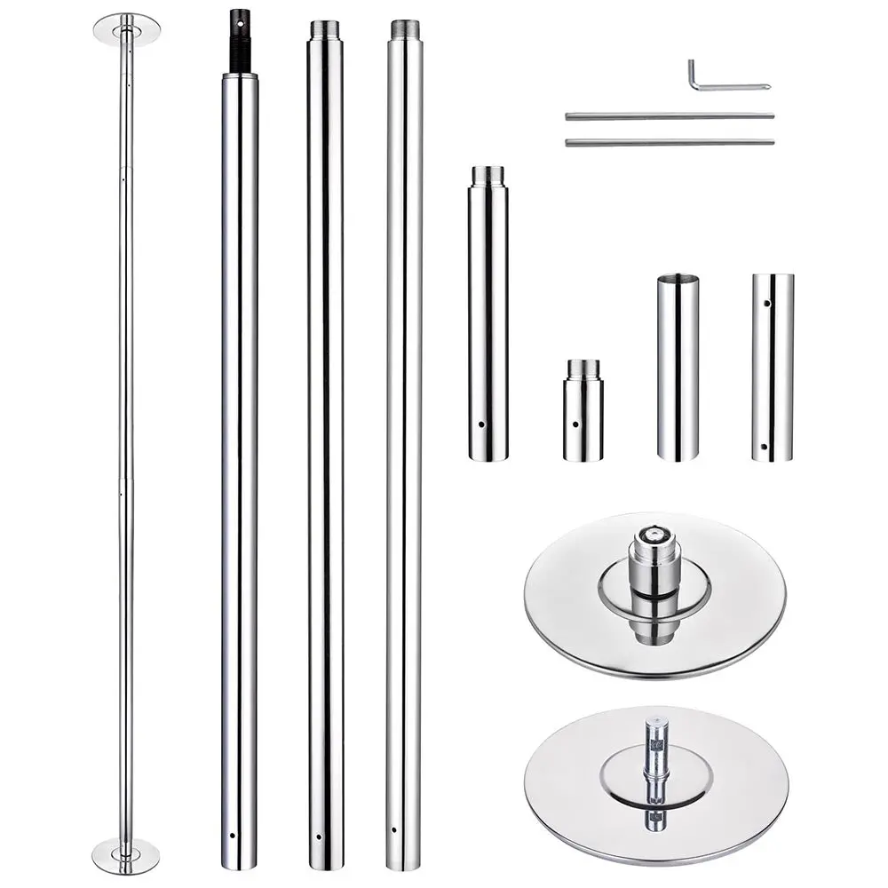 Yescom 12Ft Spinning Static Dancing Pole Removable D45mm 1