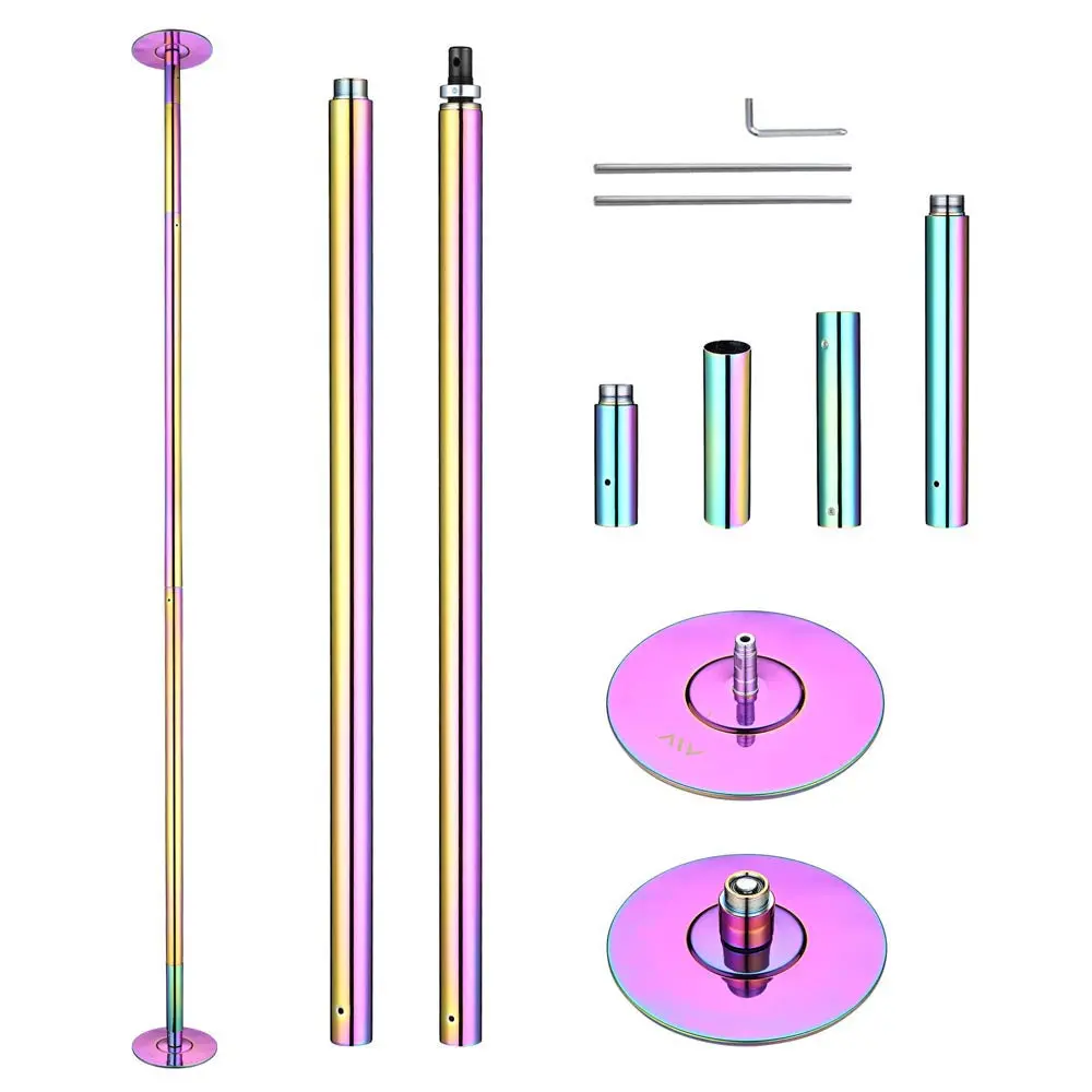 Yescom Colorful Spinning Pole Portable Dancing Pole Fitness D45mm 1