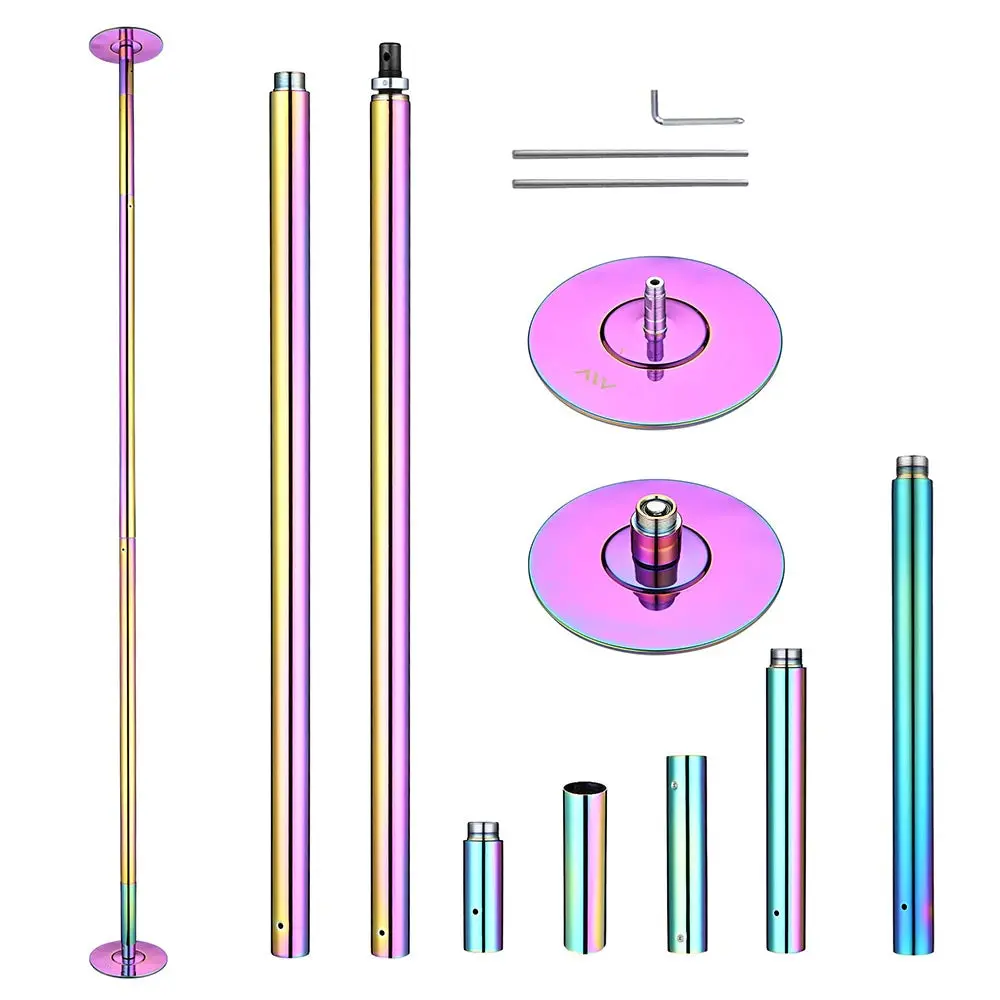 Yescom 10.8Ft Colorful Portable Spinning Pole D45mm 1