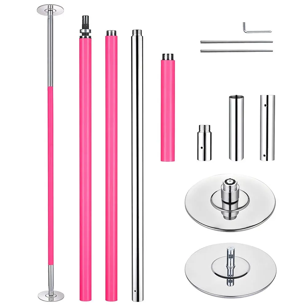 Yescom 12.6Ft Silicone Portable Spinning Pole D45mm 1