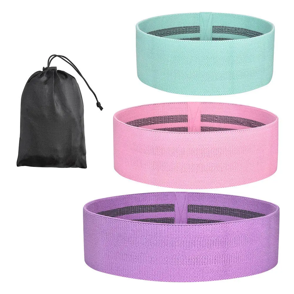 Yescom Fabric Resistance Bands W/ Bag Set Of 3 (18-70Lbs) 1