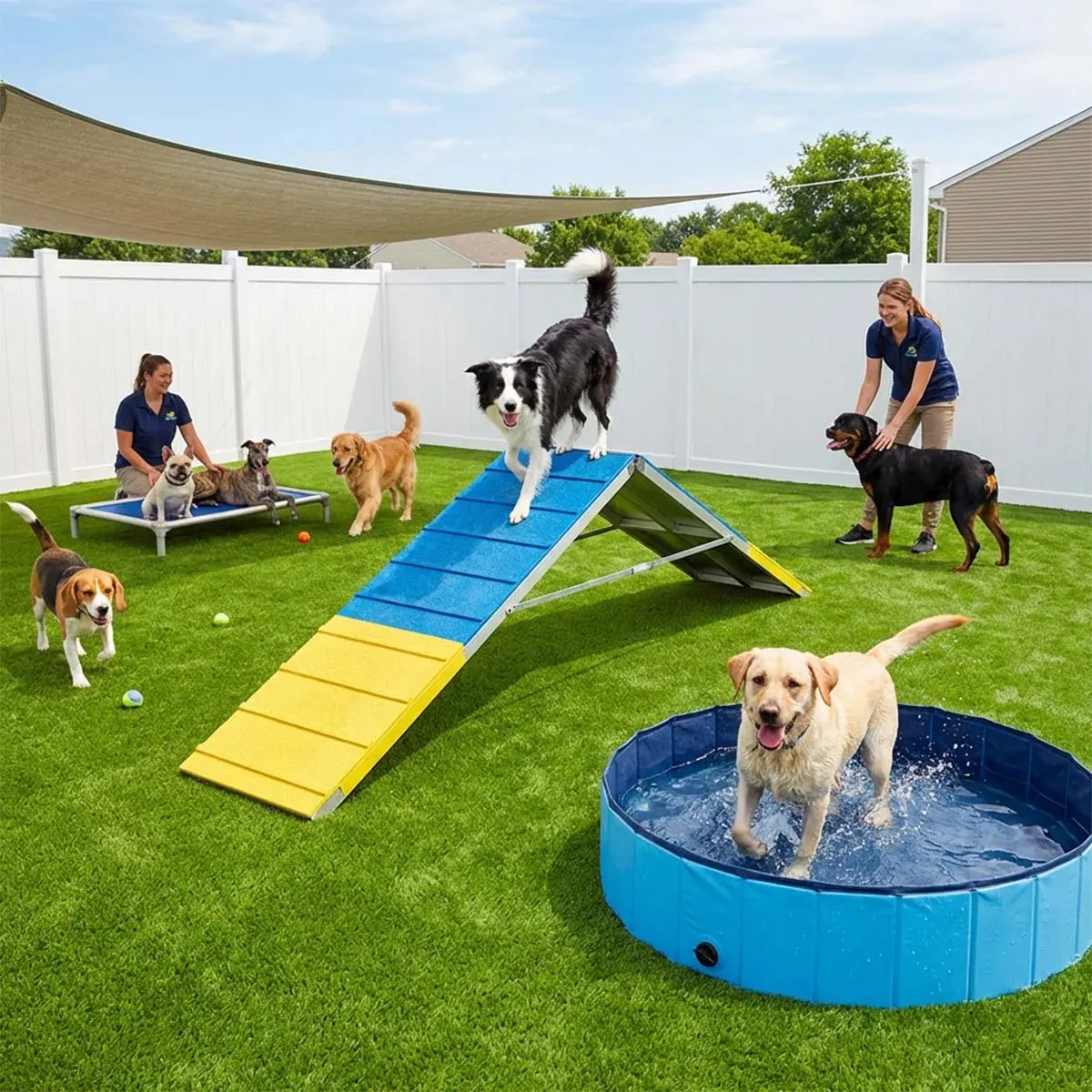 Yescom Outdoor Pet Turf Rolls For Dog Daycare Facility 1 3/8"H 1