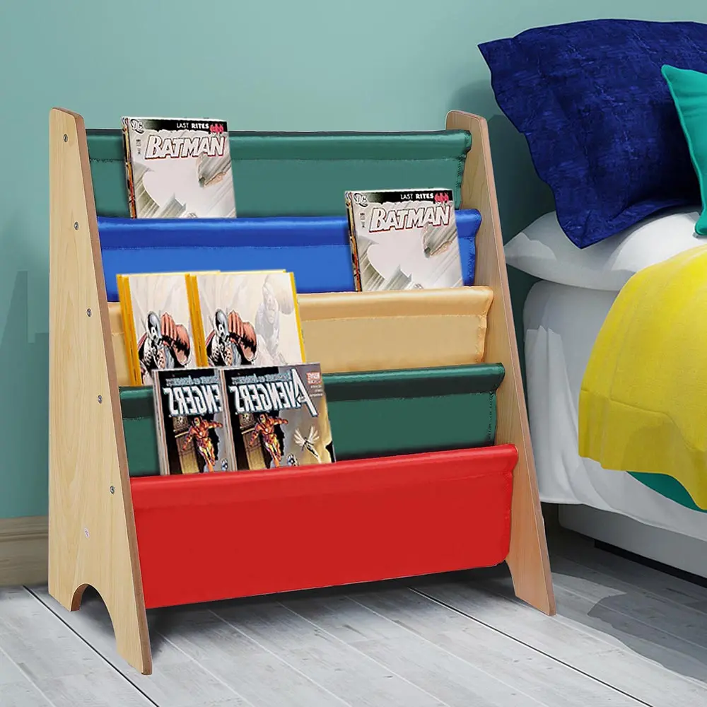 Yescom Kids Sling Bookshelf Book Storage Display Holder 1