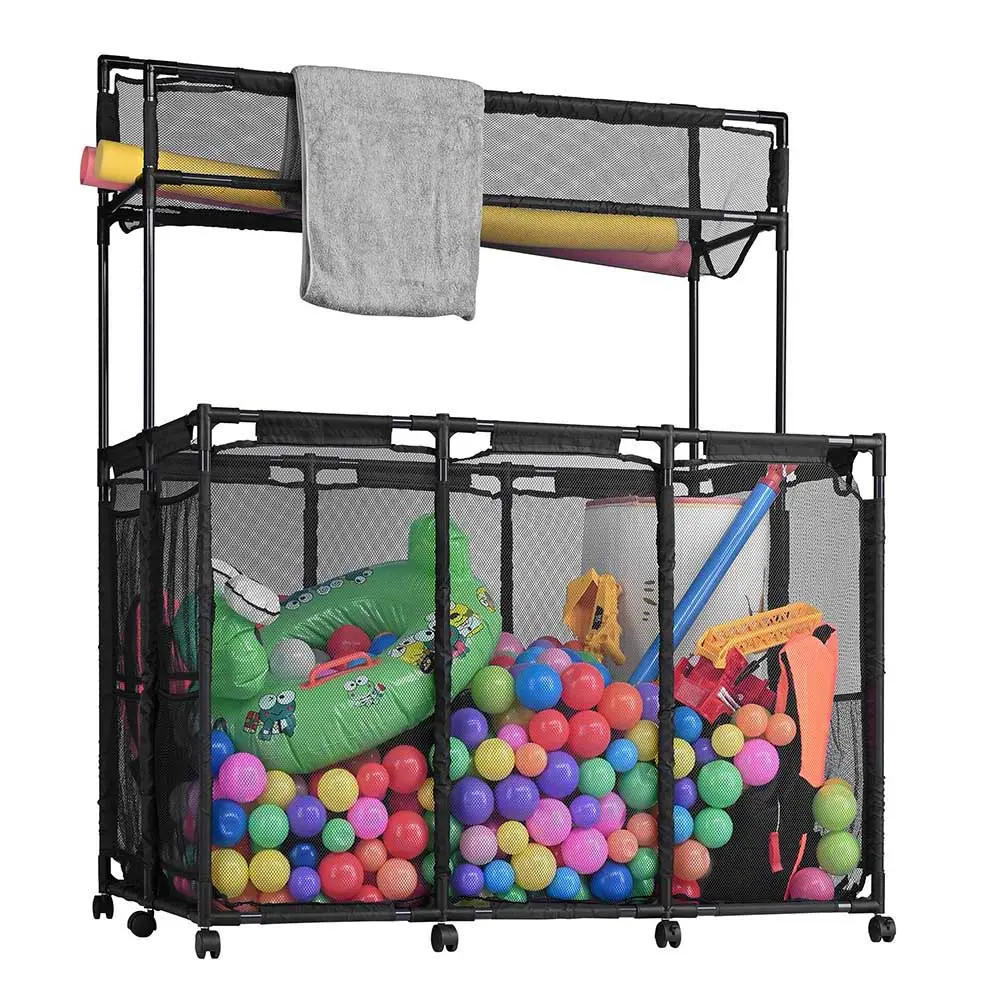 Yescom 50" Pool Toy Storage Noodle Float Holder Black 1