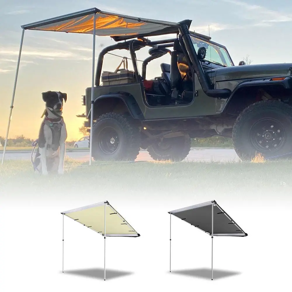 Yescom Car Awning 4' 7" X 6' 7" Vehicle Rooftop Side Tent Shade 1