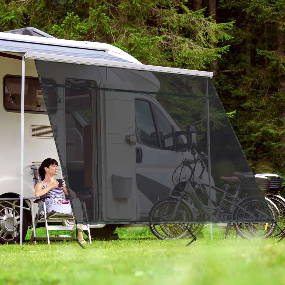 Yescom Rv Awning Screen With Zipper 10'X6' Travel Trailer Sun Blocker 1