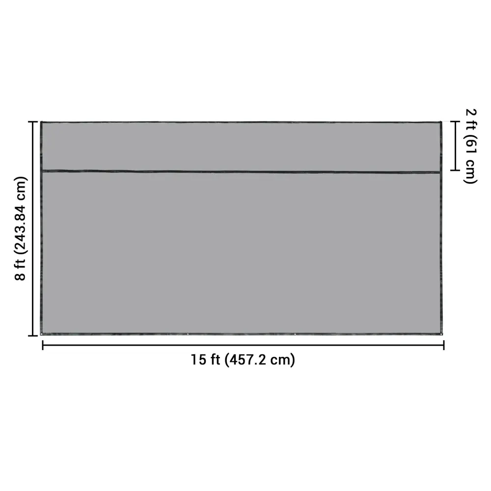 Yescom Rv Awning Screen With Zipper 15'X8' Travel Trailer Sun Blocker 2