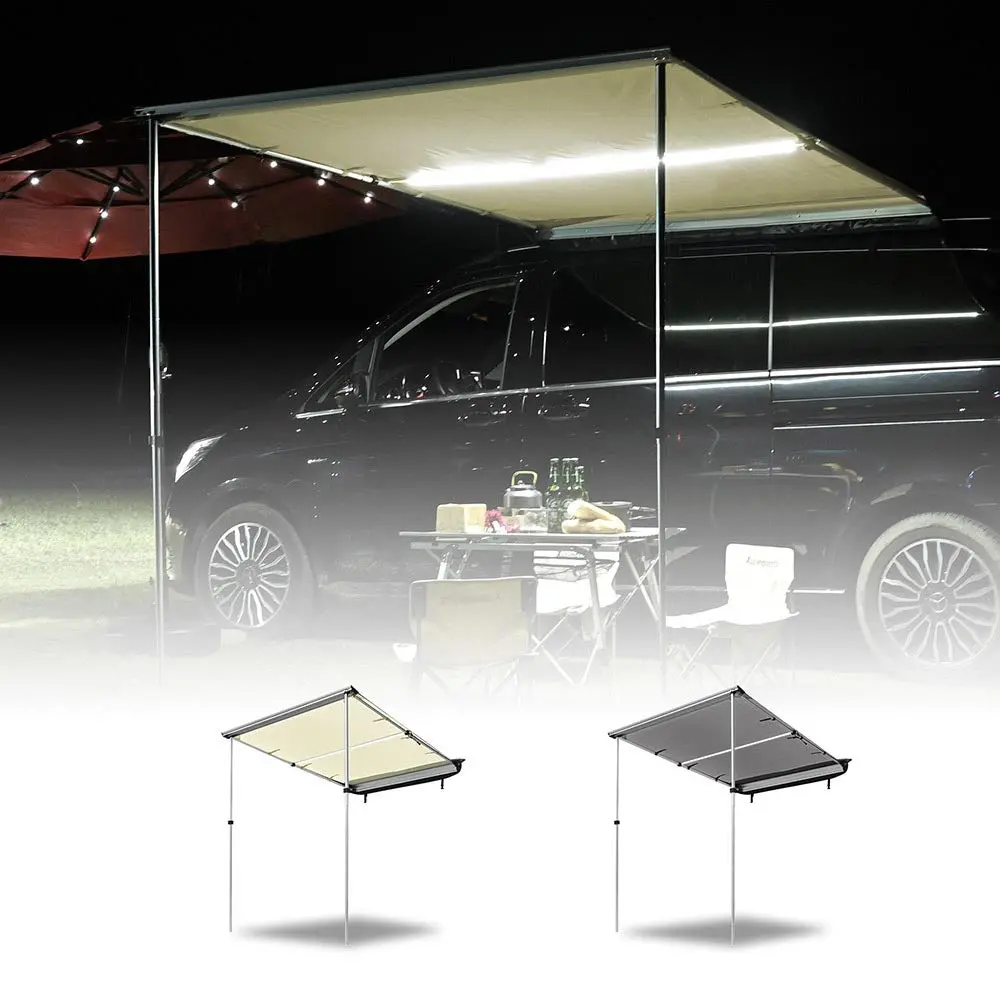 Yescom Awning With Led Light 6.6' X 4.6' Car Side Tailgate Awning 1