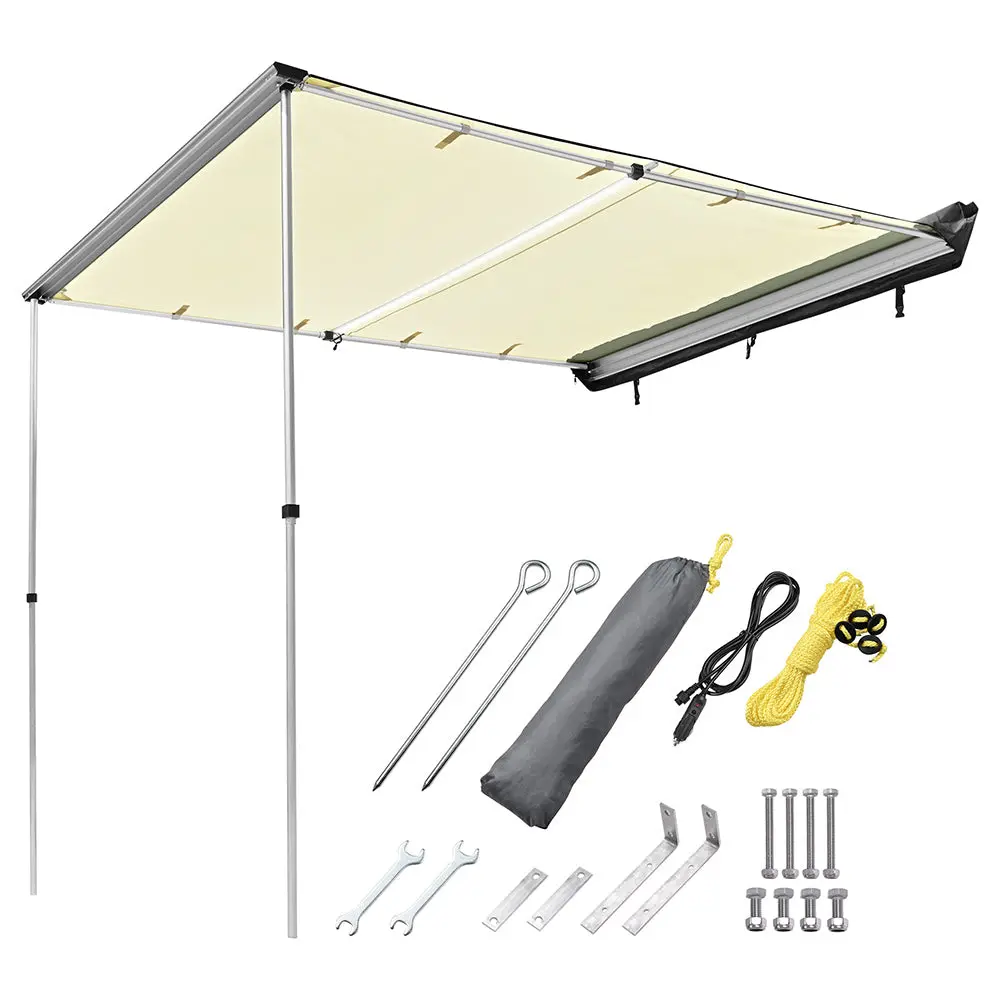 Yescom Awning With Led Light 8.2' X 6.6' Car Side Awning 2