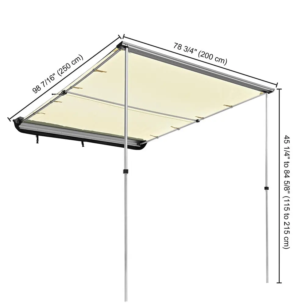 Yescom Awning With Led Light 8.2' X 6.6' Car Side Awning 2