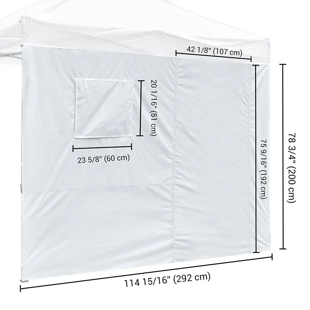 Instahibit 1Pc Canopy Sidewall Roll-Up Door & Window 10X10 2