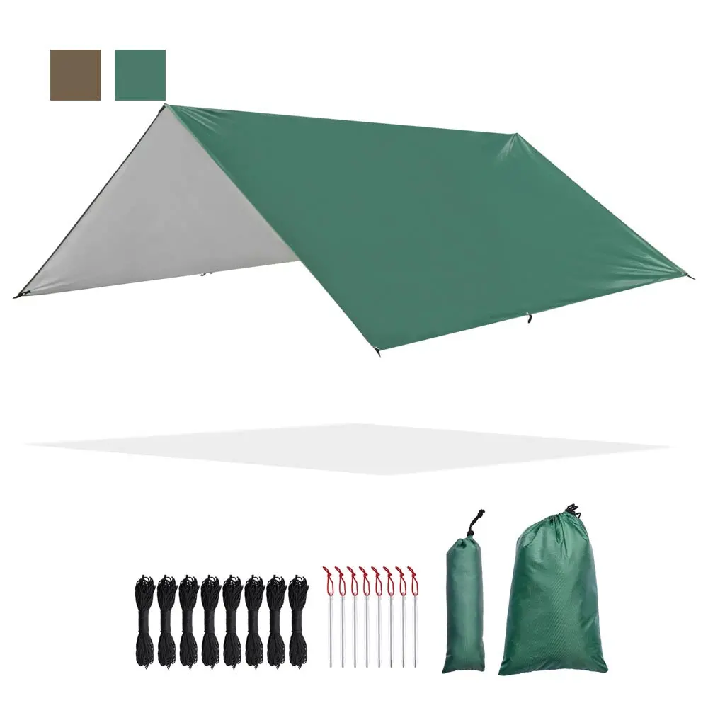 Yescom Camping Tarp Rain Shelter 10X10ft Uv50+ Pu3,000Mm 1