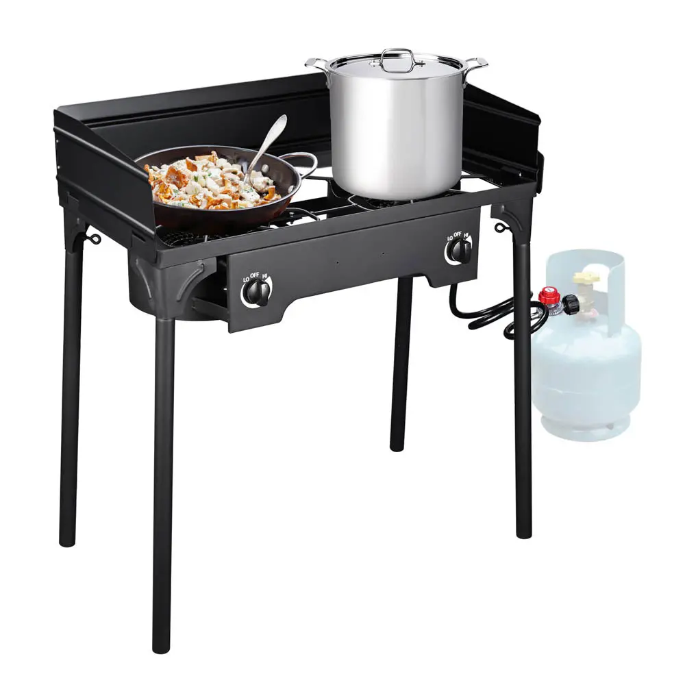 Yescom 32" Outdoor Burner Double Propane Stove With Stand 1