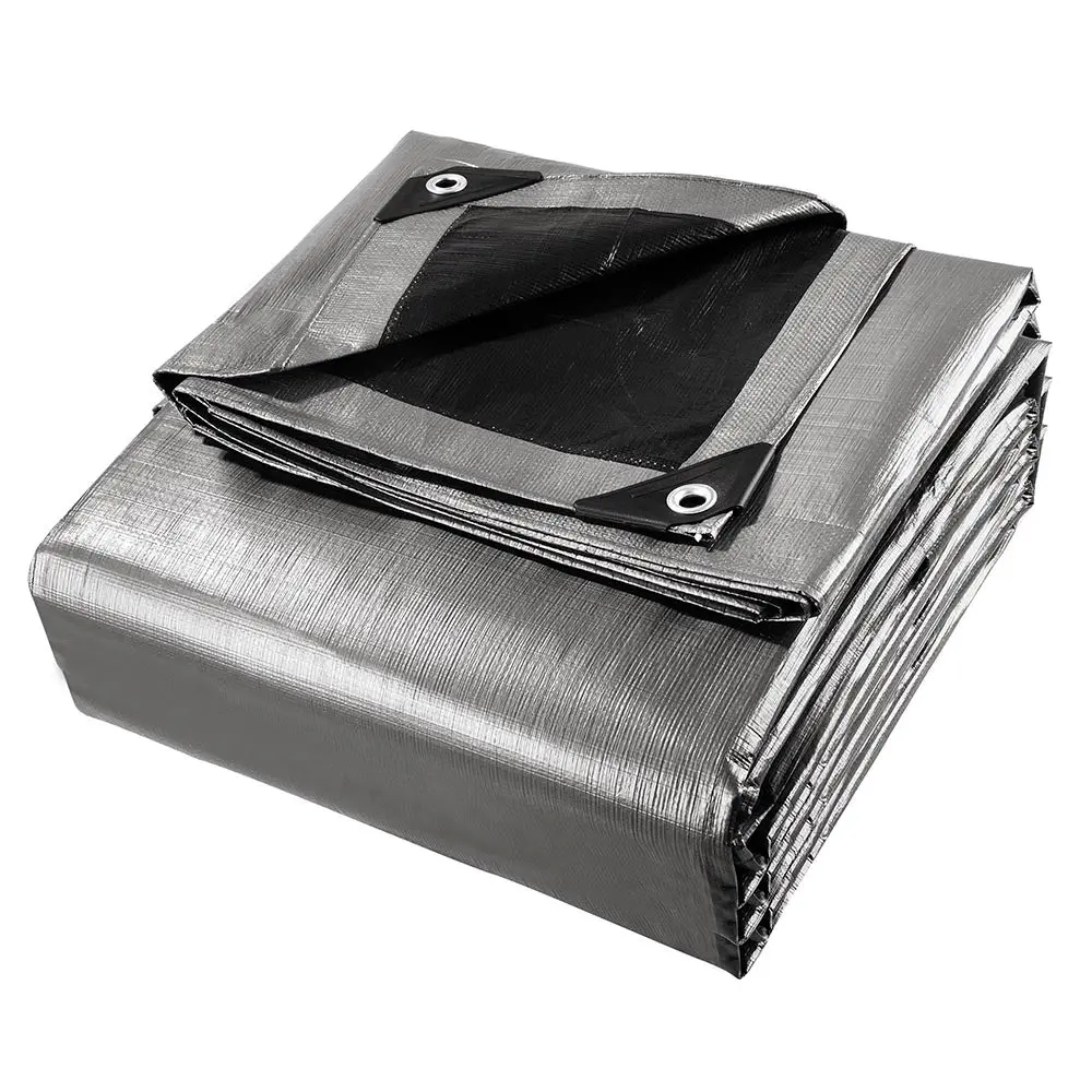 Yescom 30'X50' Heavy-Duty Poly Tarp Reinforced Canopy, Silver 1