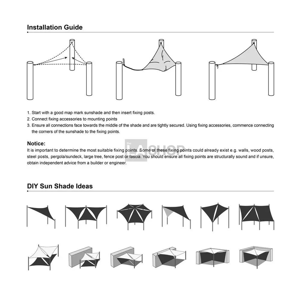 Yescom Patio Rectangle Sun Sail Shade Canopy 13Ftx10ft 7