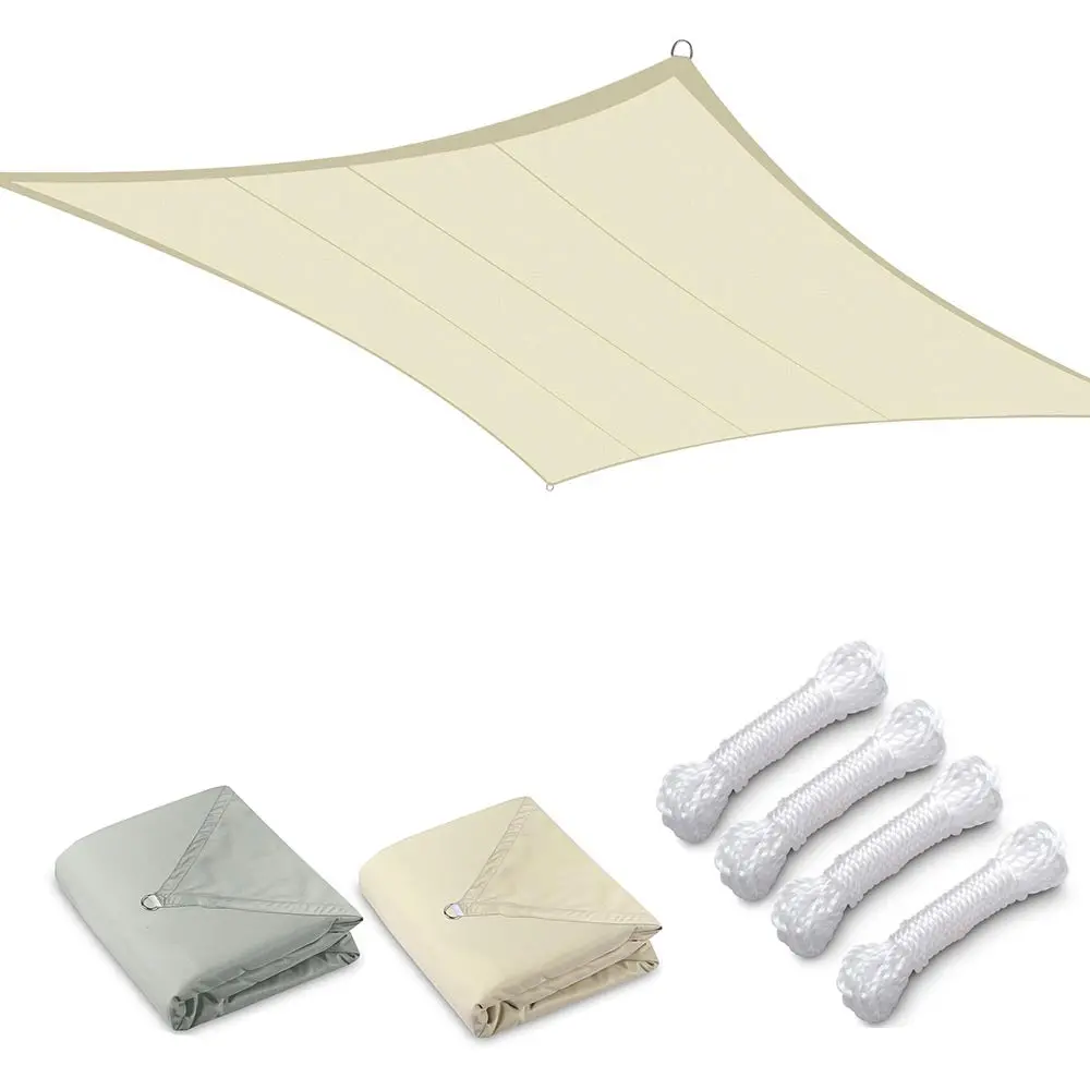 Yescom 16Ft Square Shade Sail Water Resist For Patio Beach 1