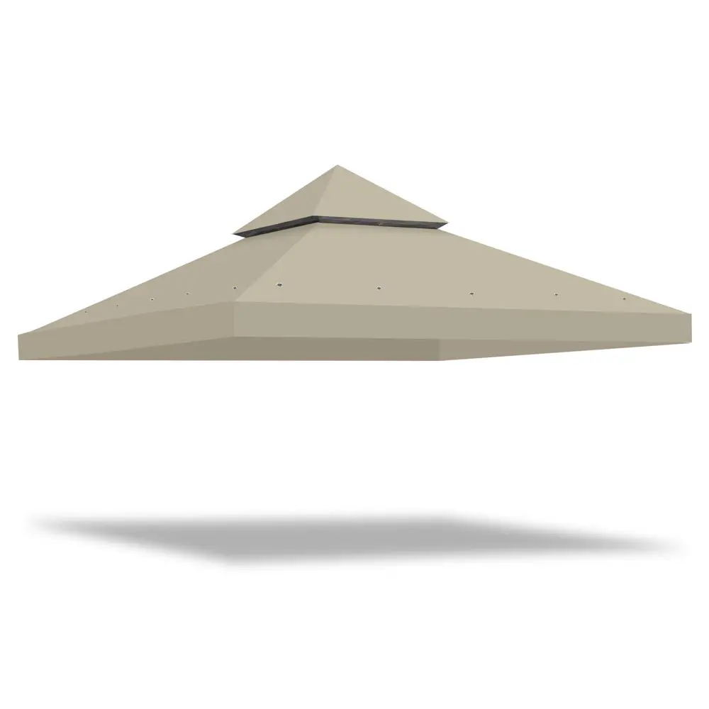 Yescom 10' X 10' Waterproof Gazebo Canopy Replacement Top 2-Tier 1