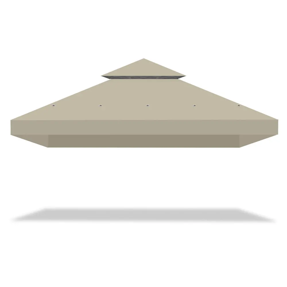 Yescom 10' X 10' Waterproof Gazebo Canopy Replacement Top 2-Tier 1