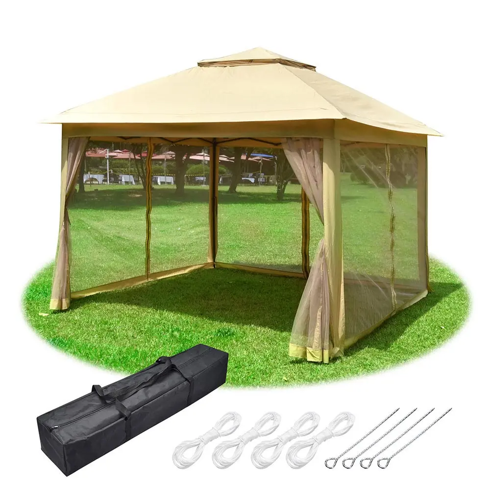 Yescom 11'X11' Ez Pop Up Canopy Gazebo Tent With Sidewalls Net 1