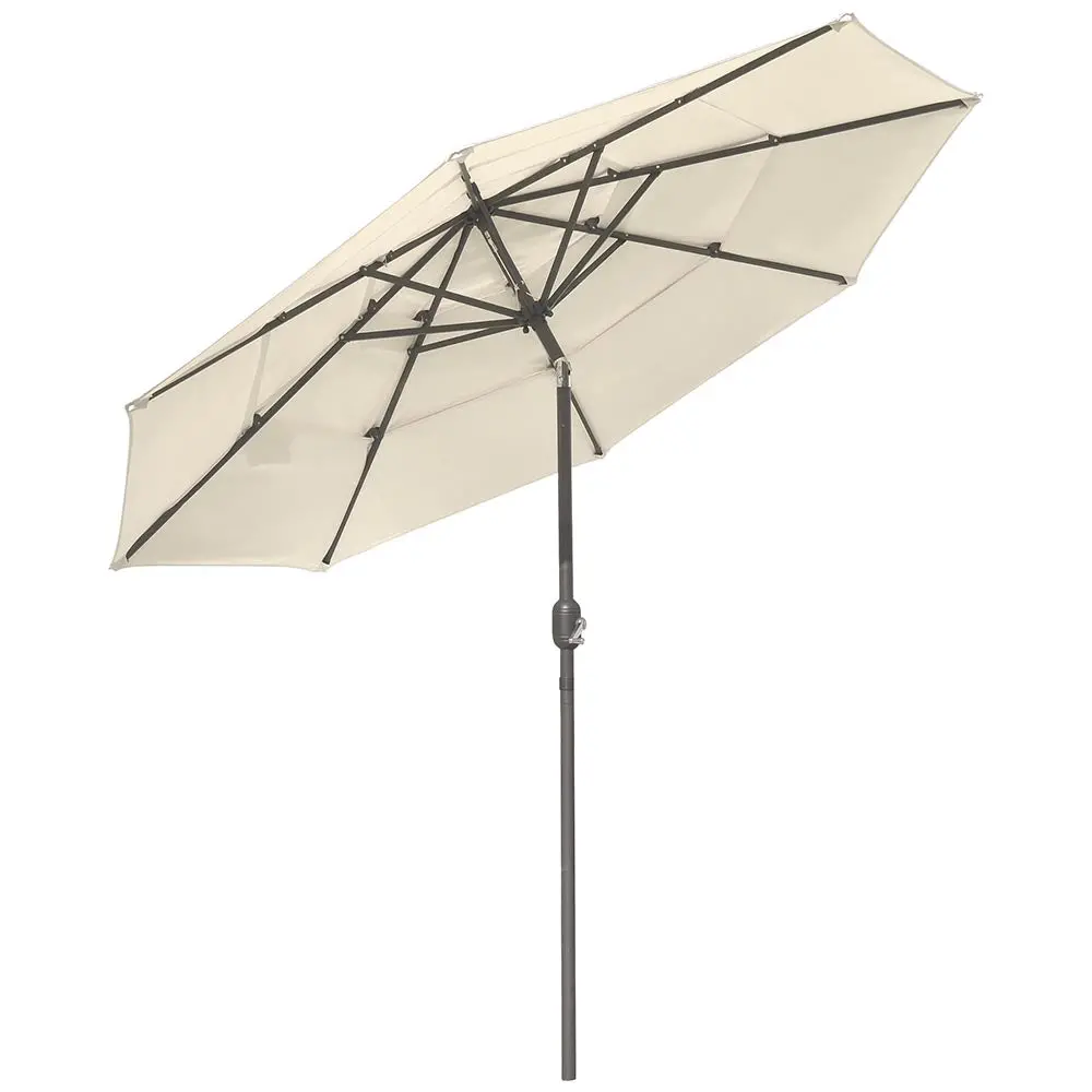Yescom 10Ft 8-Rib Patio Outdoor Market Umbrella 3-Tiered Tilt 1