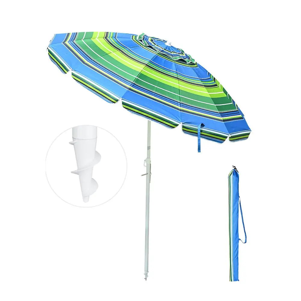 Yescom Beach Umbrella Tilt 7 Ft 12-Rib W/ Anchor 1
