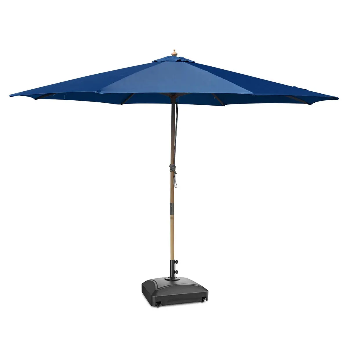 Yescom 13Ft Wood Patio Umbrella With Base & Wheels 7