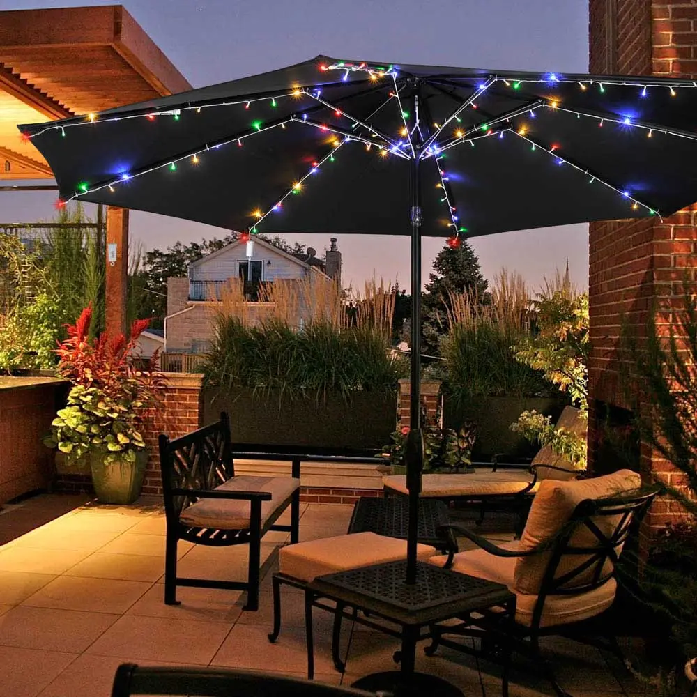 Yescom Battery-Powered Umbrella Lights With Remote For 9-10Ft 8-Rib(4.75Ft) 1