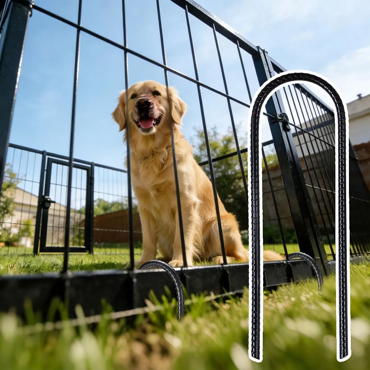 Yescom 11" Trampoline Stakes Dog Playpen Ground Stakes 1