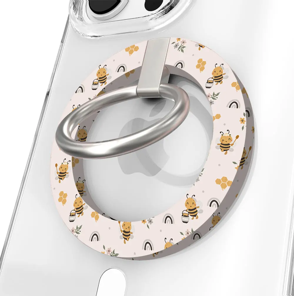 Bee Happy Hold It Fancy Magsafe Grip Ring 1