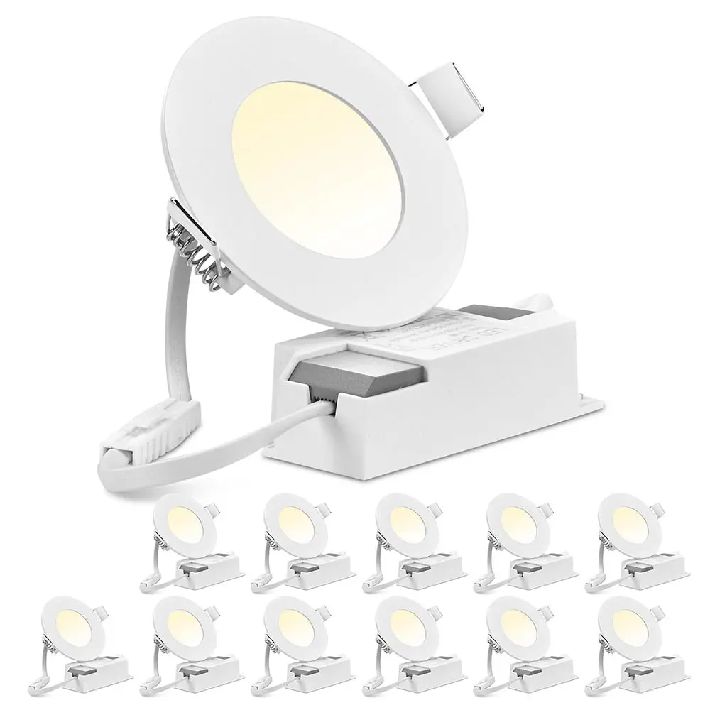 Yescom 3W Smd Led Recessed Ceiling Light Dimmable 12Ct/Pack 1