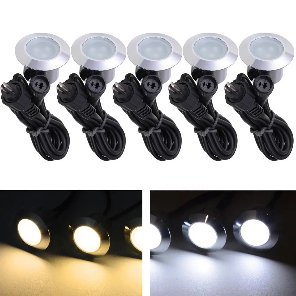 Yescom Recessed Led Deck Light Fixtures 5Ct/Pack 12V 1