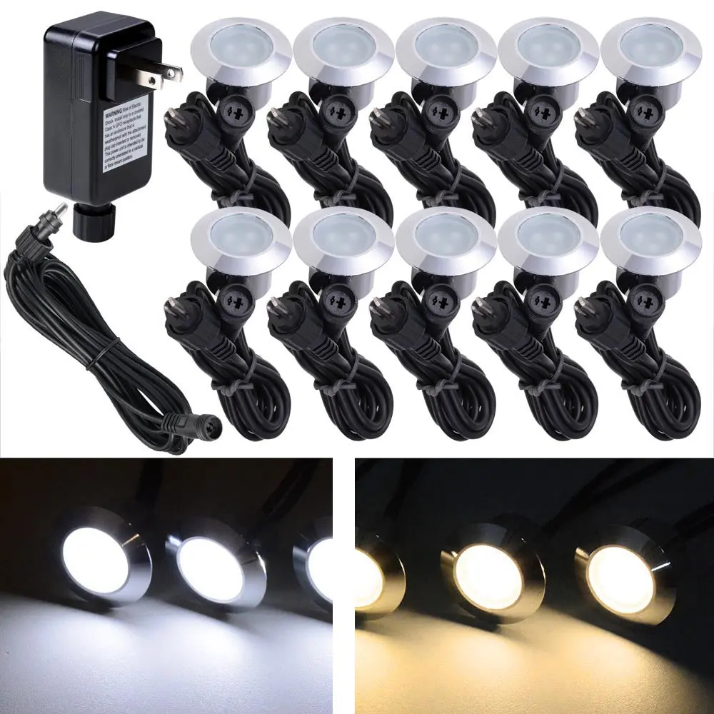 Yescom Recessed Led Deck Light Fixture Transformer Kit 10Pack 1