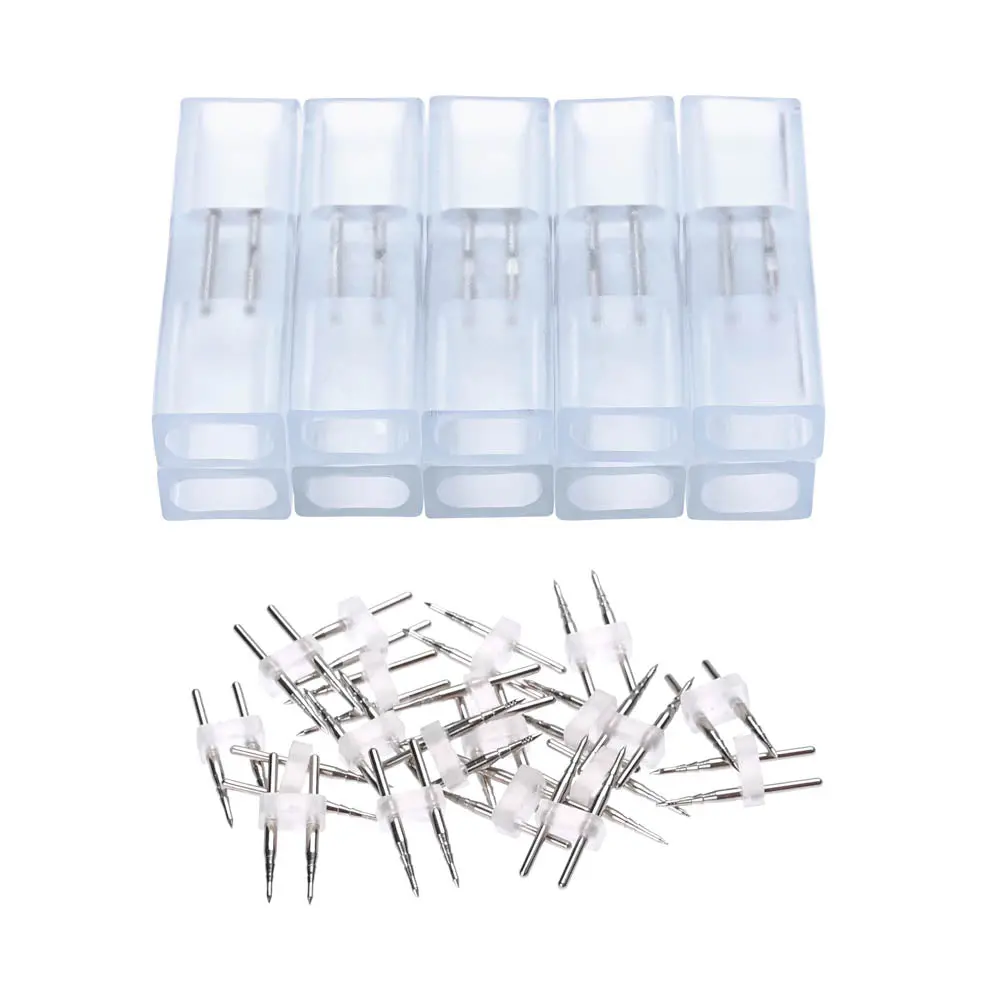 Yescom Led Neon Splice Kit 2-Wire Connectors & Pins 10-Set 14X7mm 1