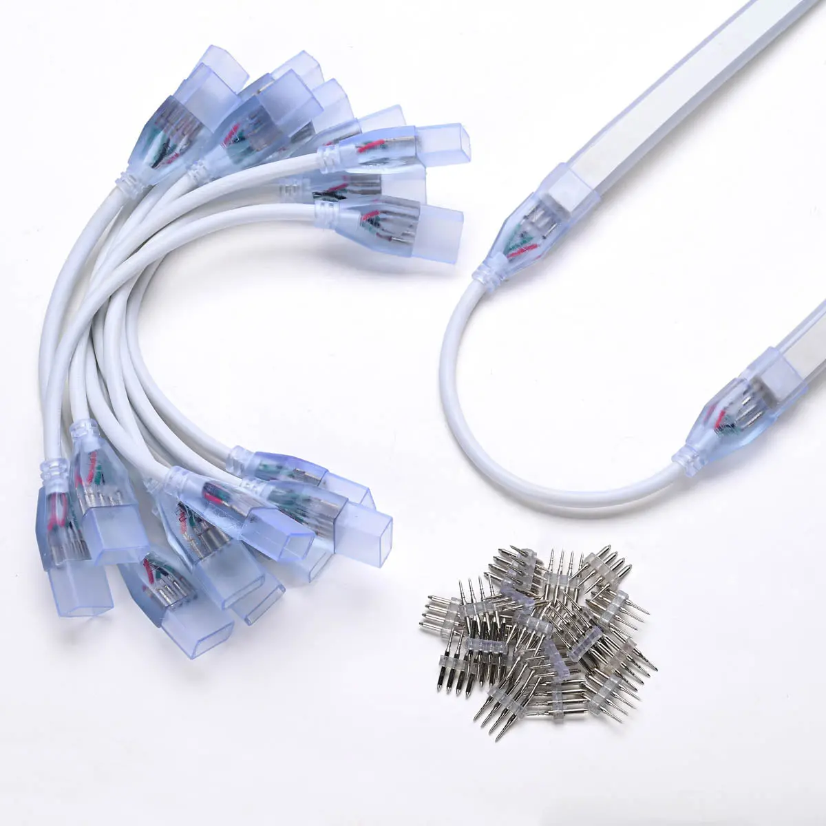 Yescom Led Neon Splice Kit 4-Wire Connectors & Pins 10-Set 18X8mm 4