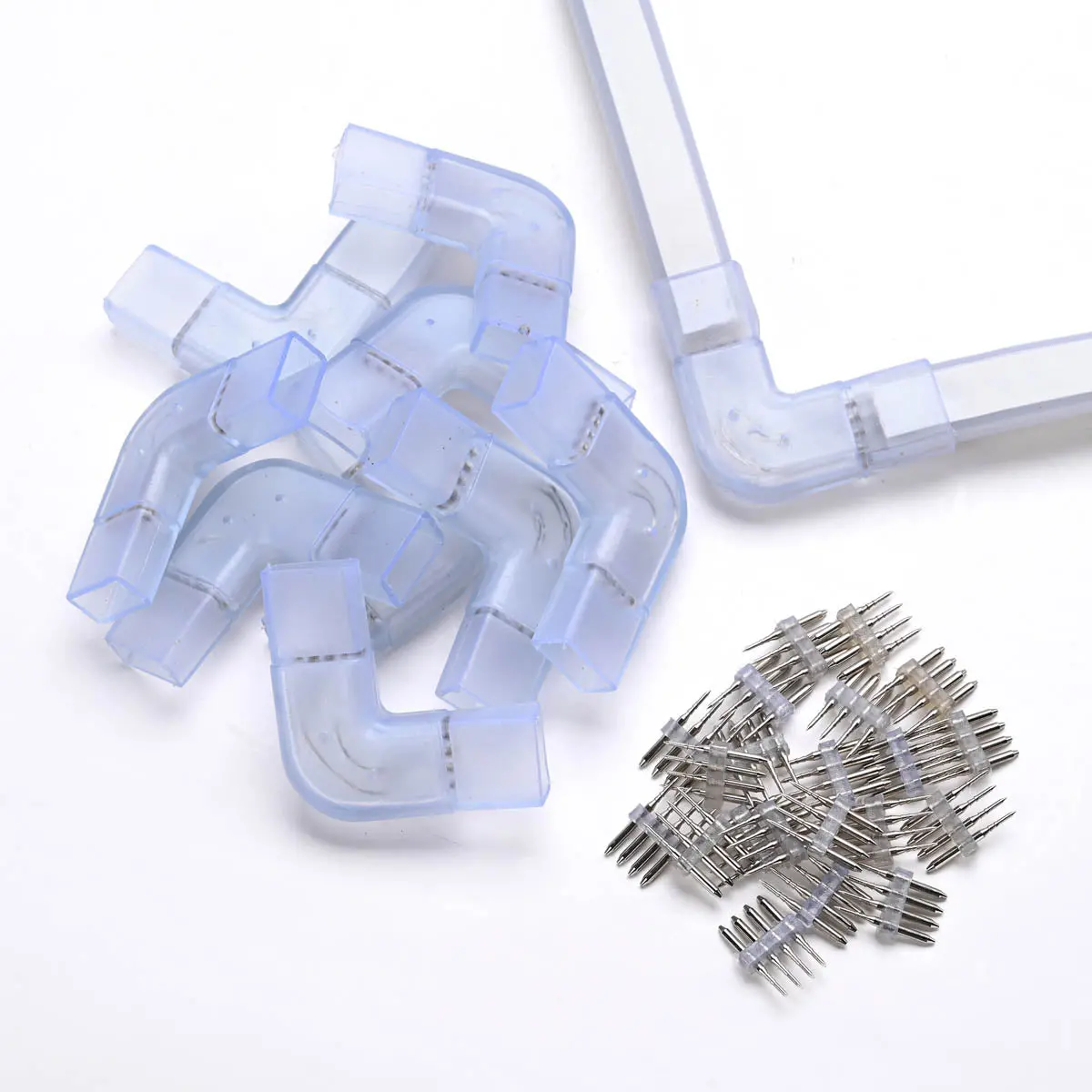 Yescom Led Neon Splice Kit 4-Wire Connectors & Pins 10-Set 18X8mm 3