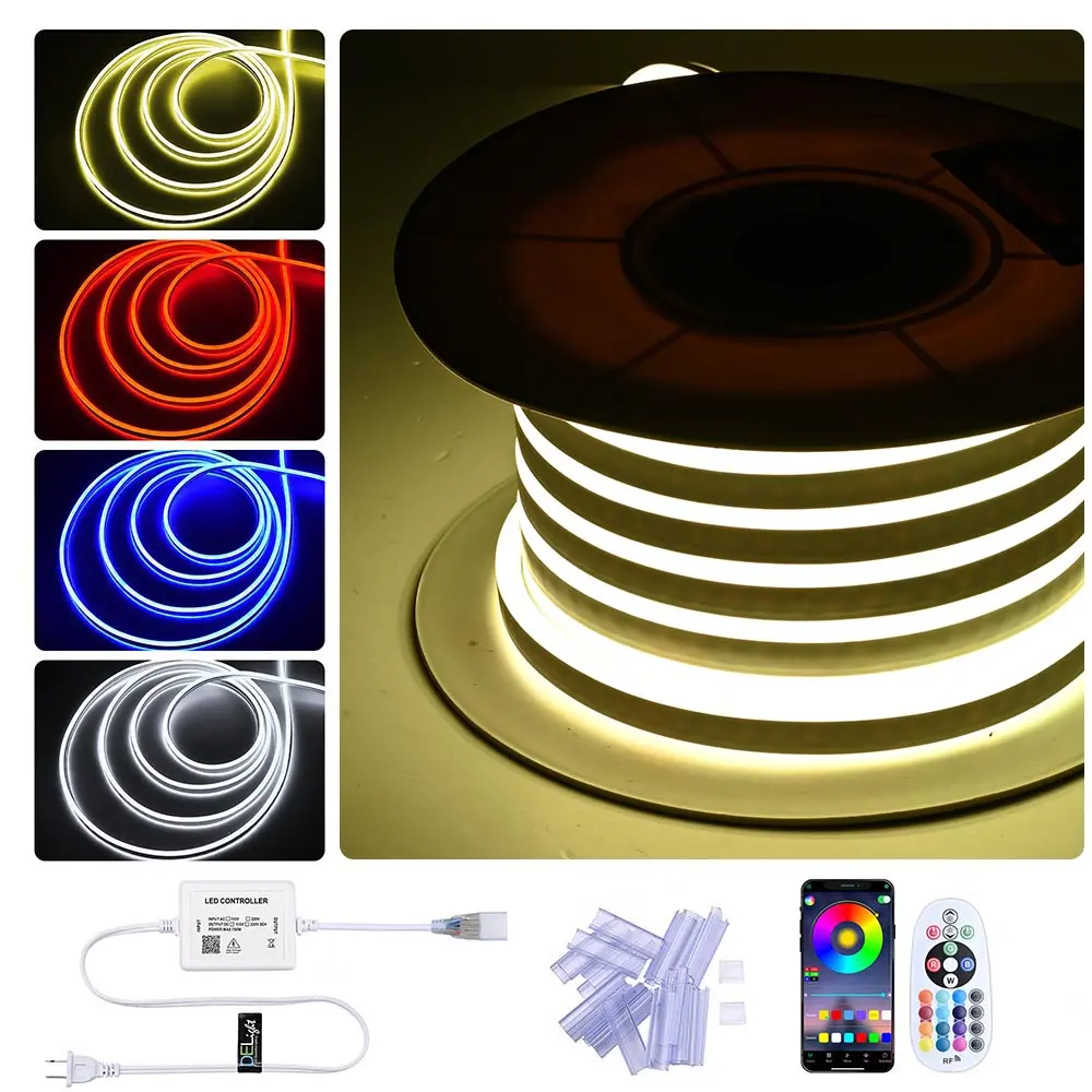 Yescom Rgb Rope Light Flexible App & Rf Control 1