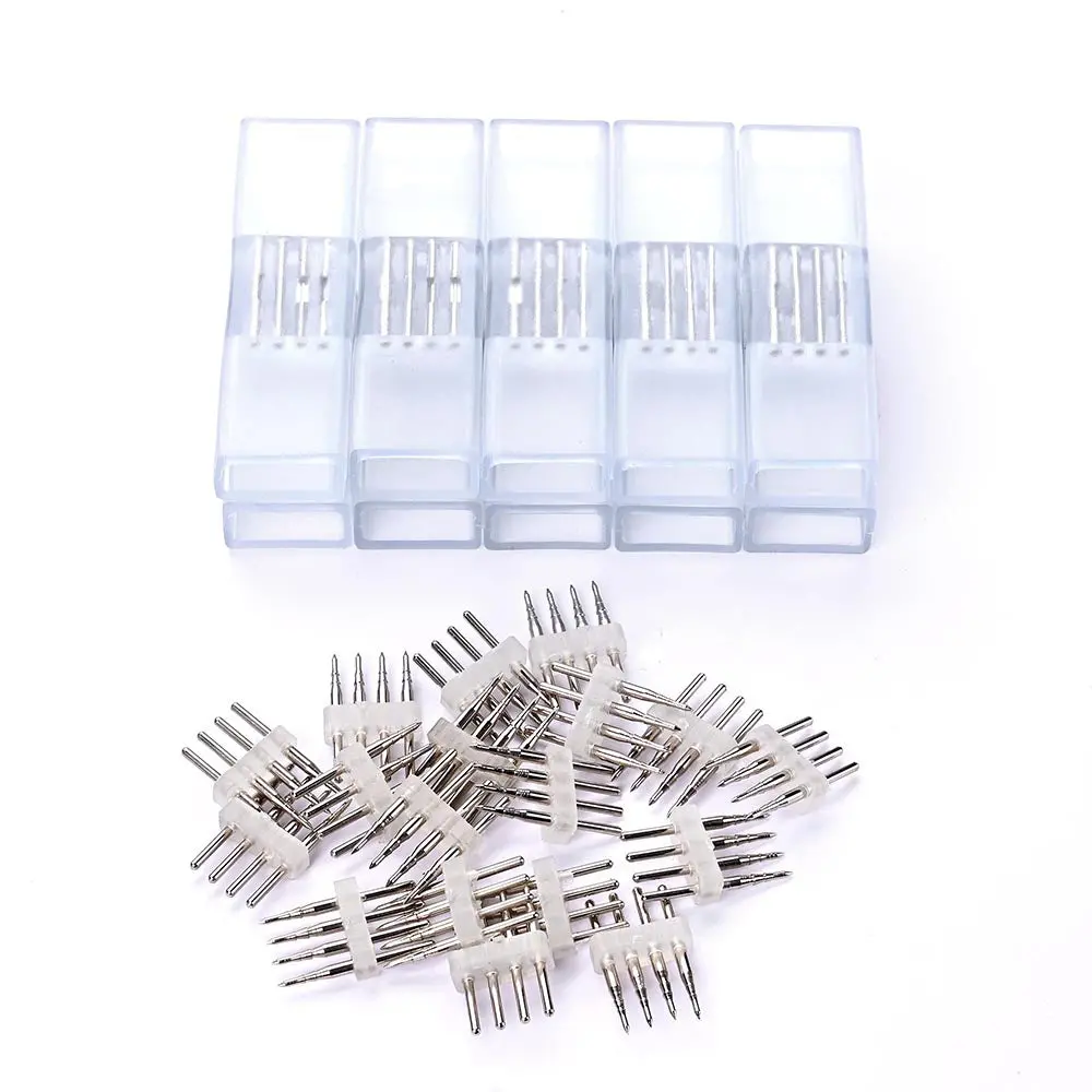 Yescom Led Neon Splice Kit 4-Wire Connectors & Pins 10-Set 18X8mm 1