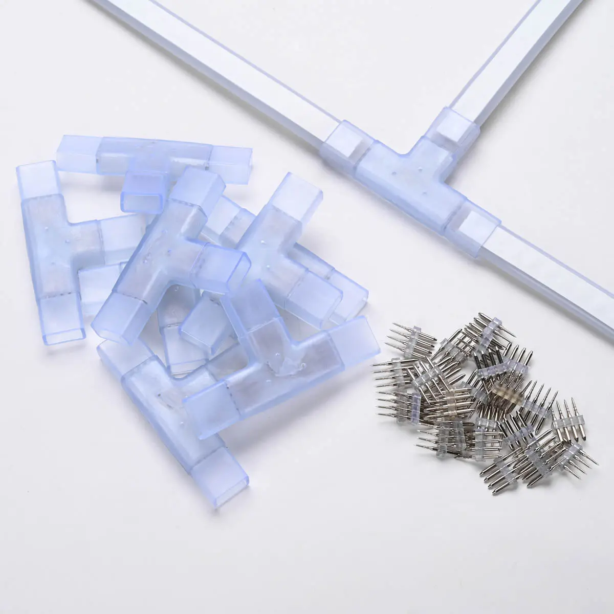 Yescom Led Neon Splice Kit 4-Wire Connectors & Pins 10-Set 18X8mm 2