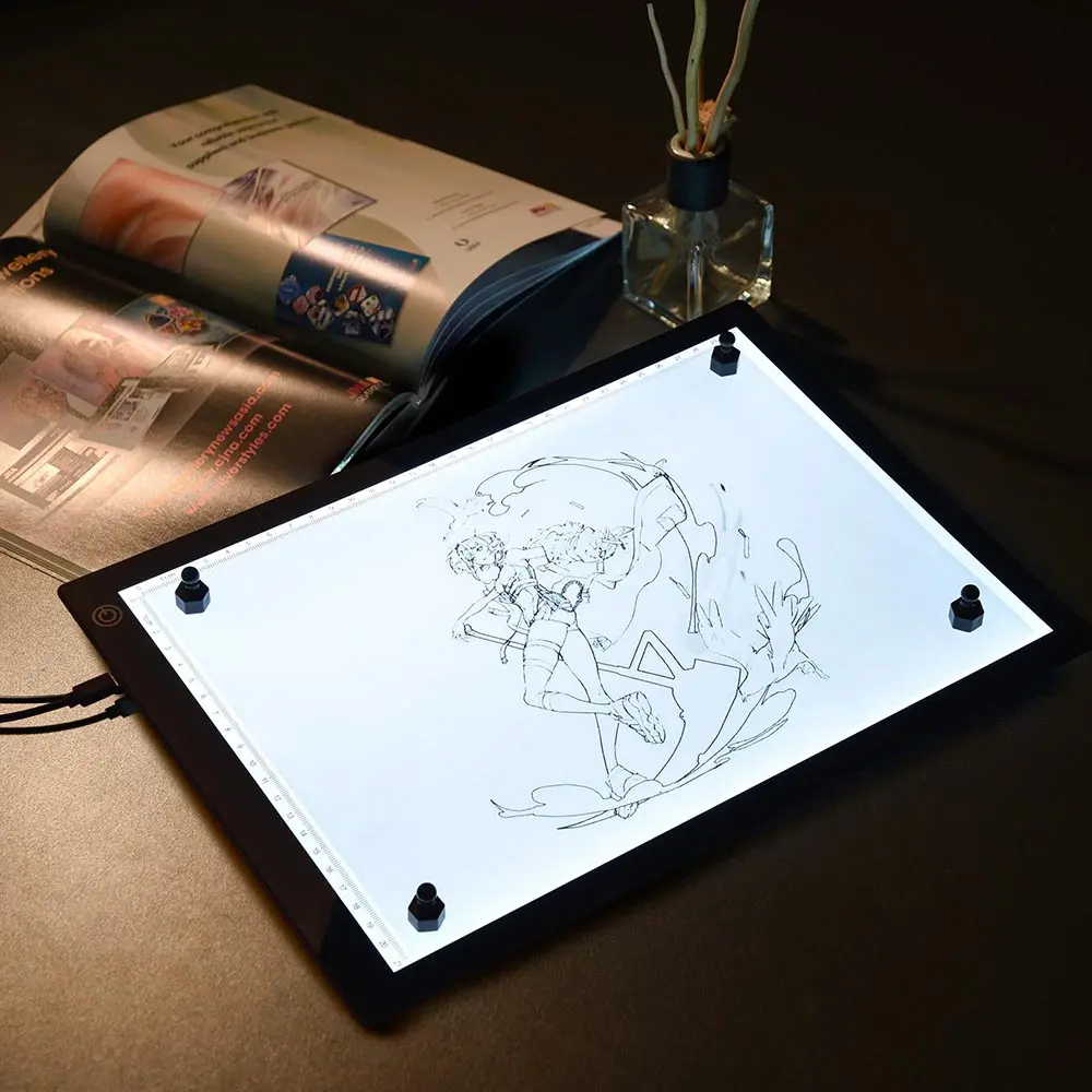 Yescom Led Tracing Stencil Board 14In A4 Adjustable Brightness 1