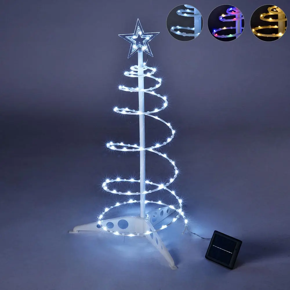 Yescom 2' Pre-Lit Spiral Christmas Tree Solar Operated 1