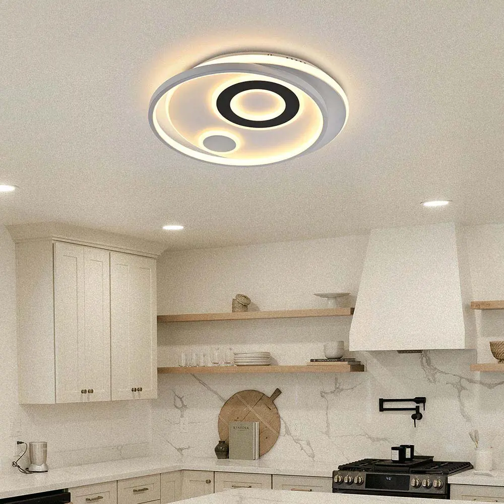 Yescom Modern Circle Ceiling Flush Light With Remote 1