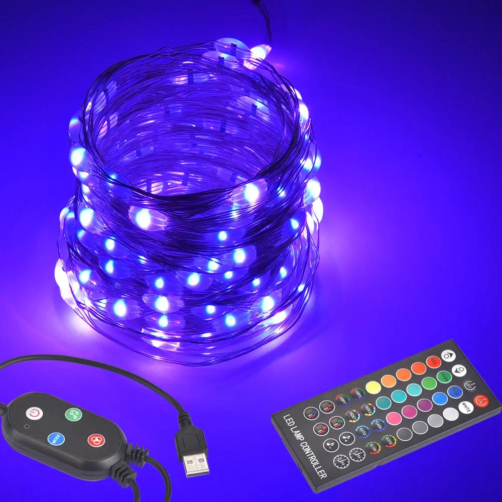 Yescom Led Christmas Light App Bluetooth Remote Control Mulit-Color 33Ft 1