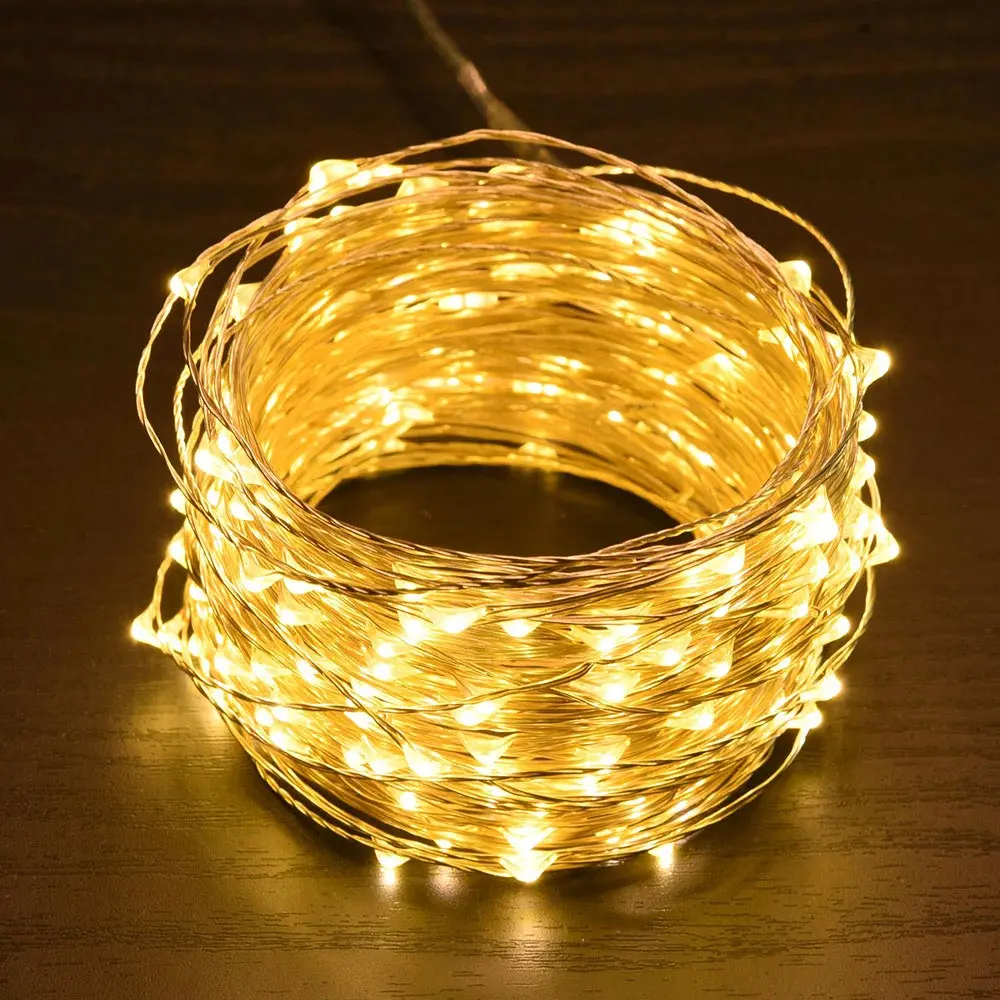Yescom Copper String Light Christmas Lights Battery Powered 66Ft 1