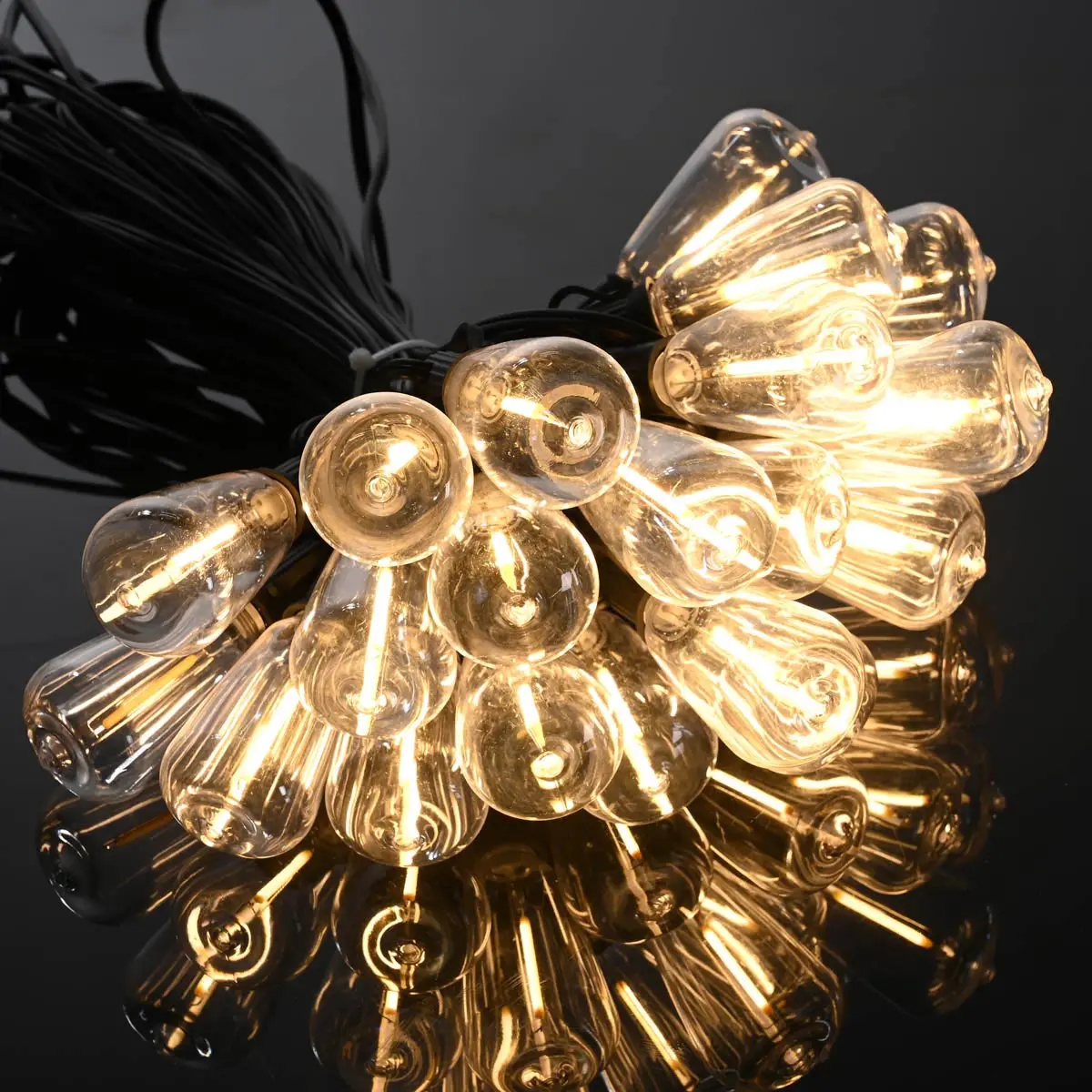 Yescom 110V Commercial String Lights St38-Bulb 200Ft - (4X)50Ft 1